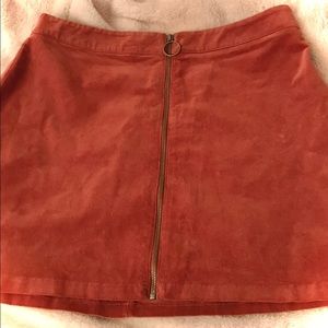Forever 21 corduroy zip up skirt